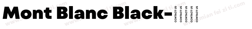 Mont Blanc Black字体转换